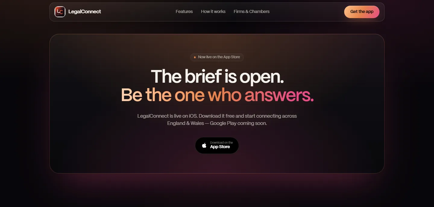 Original final call to action with a single App Store button