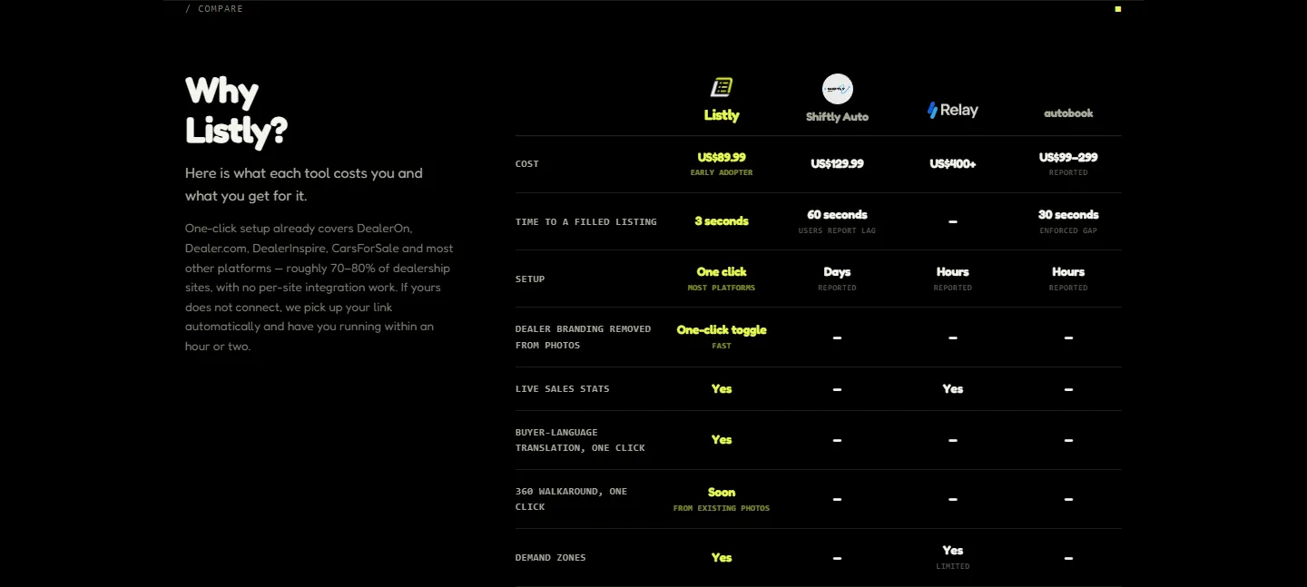 Original comparison table near the bottom of the page